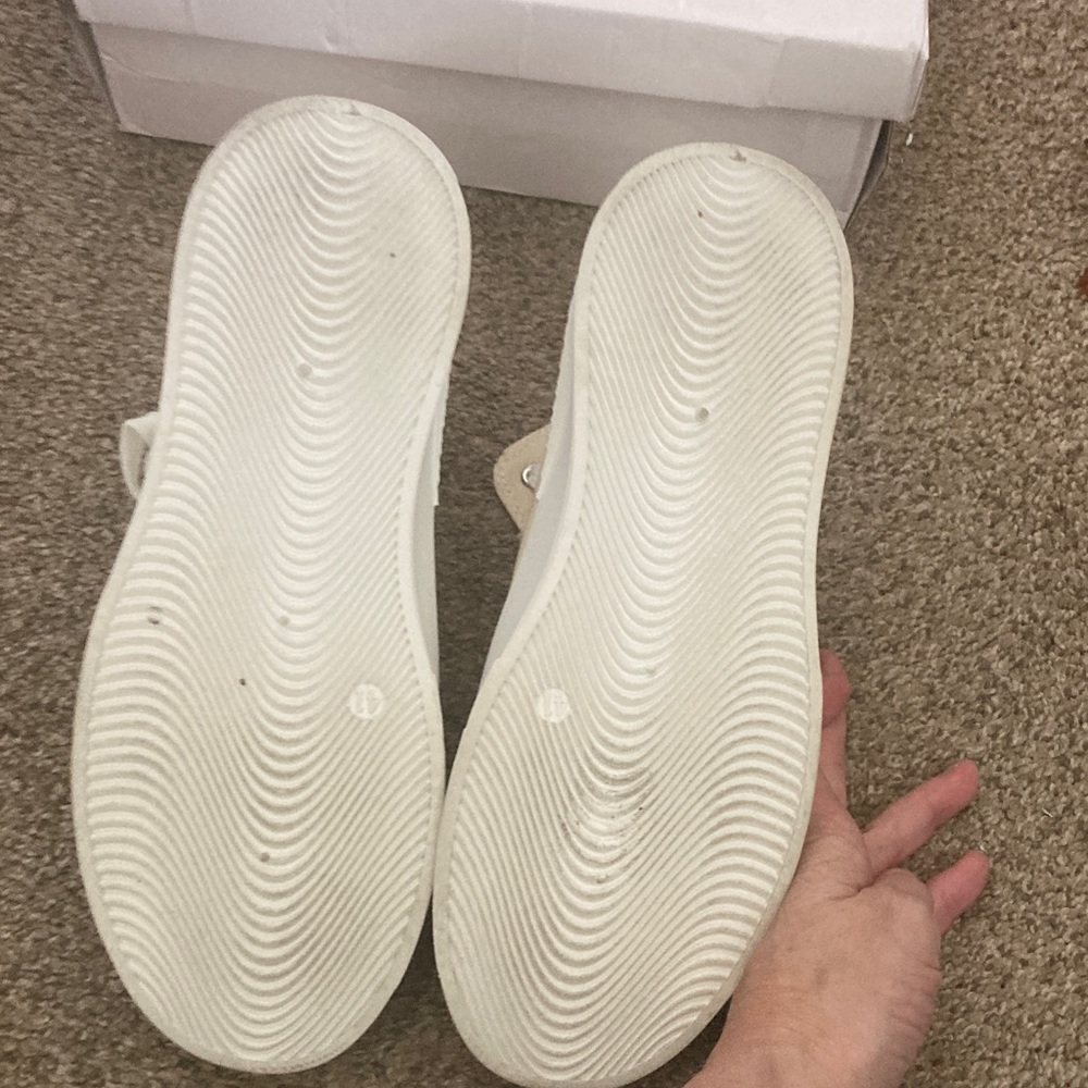 Women's Beige High-Top Sneakers - Picture 6 of 7